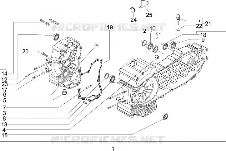 Crankcase GILERA GILERA-SCOOTER 500 NEXUS 2009  Nexus E3