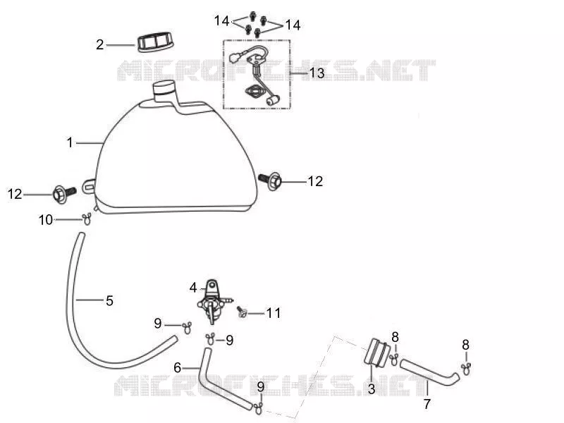 Fuel tank GILERA GILERA-QUAD 250 OREGON 2010  OREGON