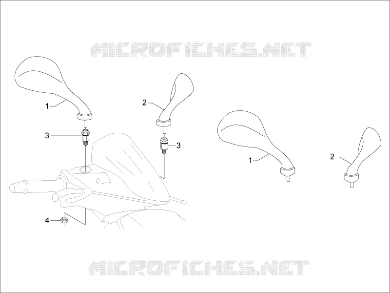 Driving mirror/s GILERA GILERA-SCOOTER 125 RUNNER 2008  Runner ST 4T E3