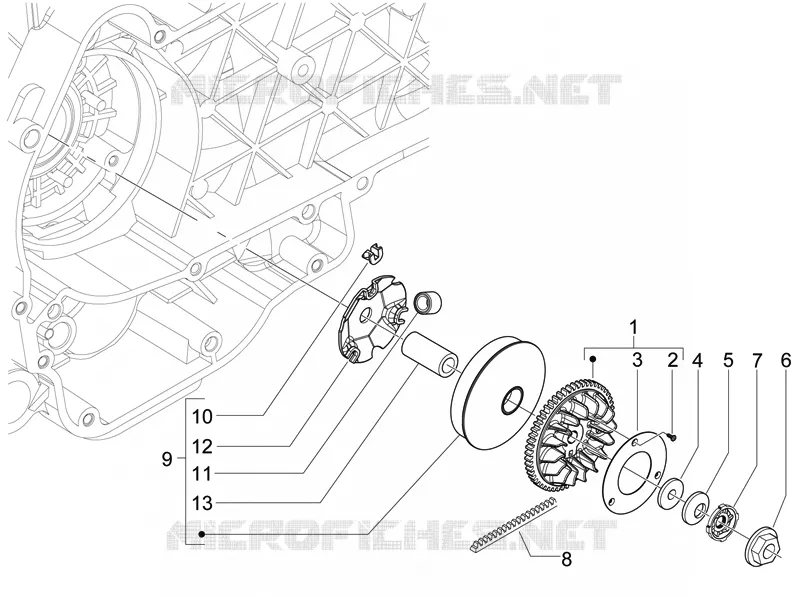 Driving pulley GILERA GILERA-SCOOTER 125 RUNNER 2016  Runner ST 4T E3