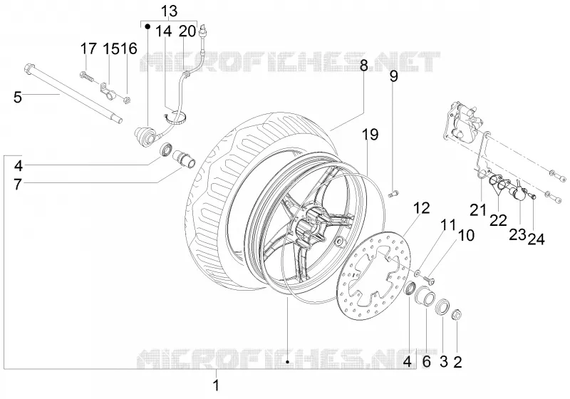 Front wheel GILERA GILERA-SCOOTER 125 RUNNER 2013  Runner ST 4T E3