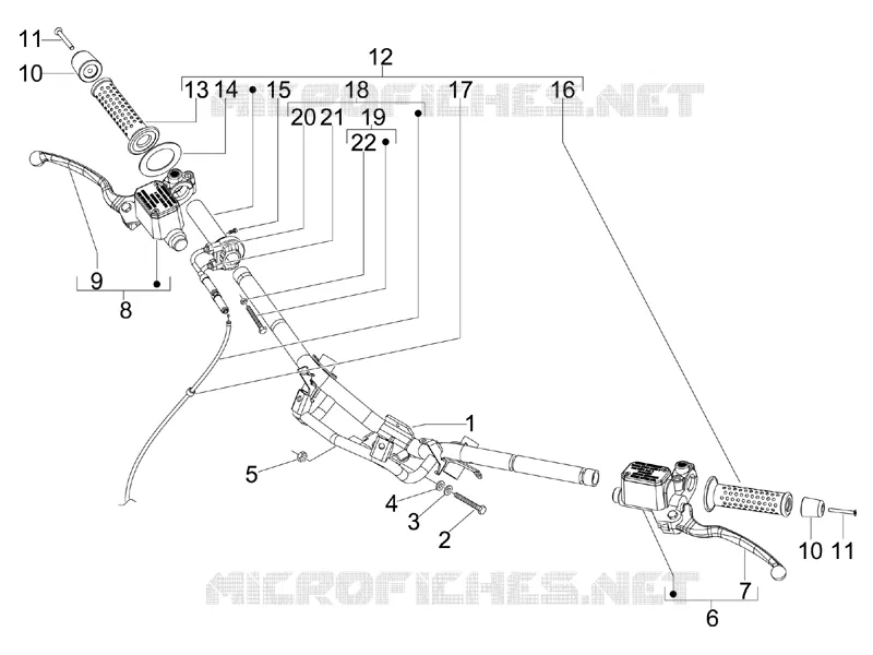 Handlebars - Master cil. GILERA GILERA-SCOOTER 125 RUNNER 2016  Runner ST 4T E3