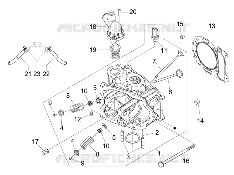 Head unit - Valve GILERA GILERA-SCOOTER 125 RUNNER 2013  Runner ST 4T E3