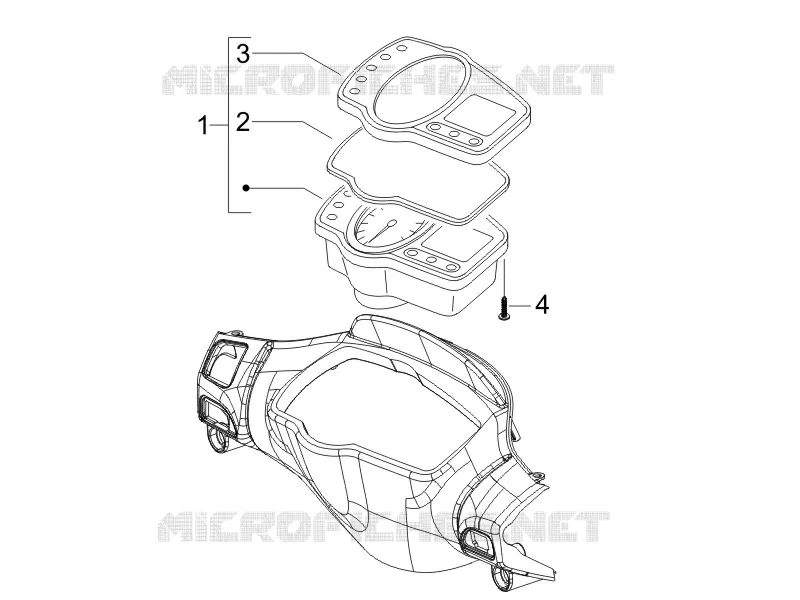 Meter combination - Cruscotto GILERA GILERA-SCOOTER 125 RUNNER 2014  Runner ST 4T E3