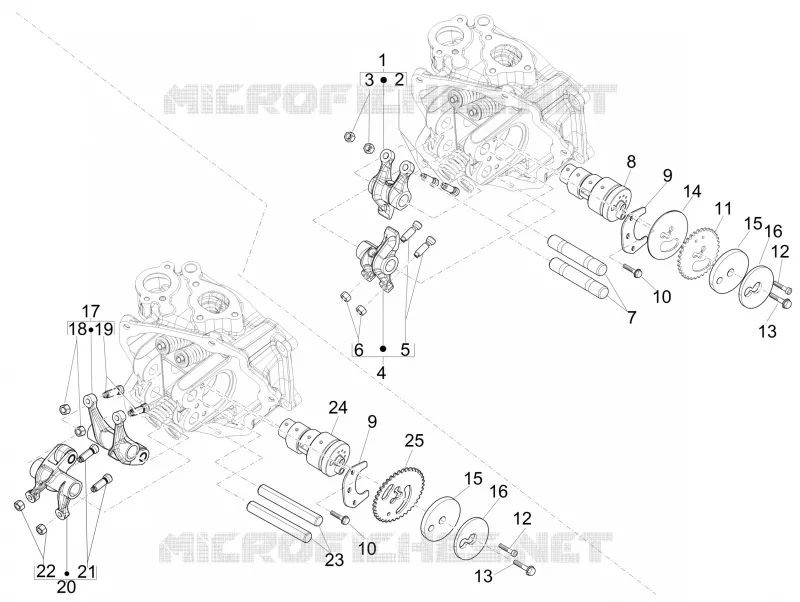 Rocking levers support unit GILERA GILERA-SCOOTER 125 RUNNER 2014  Runner ST 4T E3