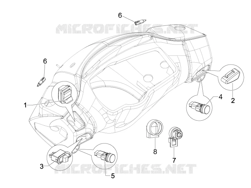 Selectors - Switches - Buttons GILERA GILERA-SCOOTER 125 RUNNER 2009  Runner ST 4T E3