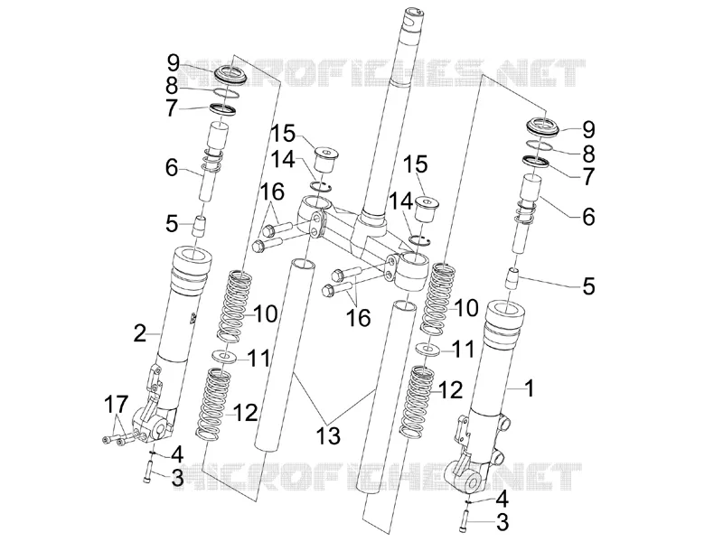Fork's components (Kayaba) GILERA GILERA-SCOOTER 125 RUNNER 2006  Runner VX 4T