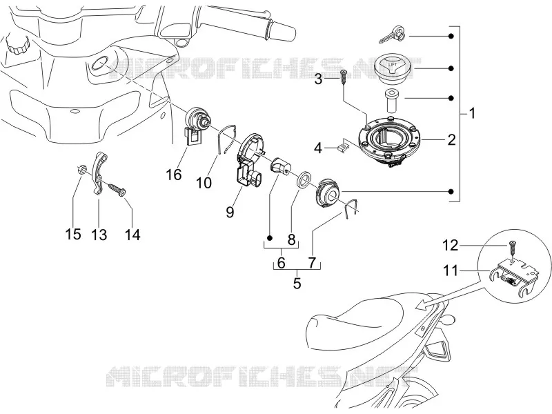 Locks GILERA GILERA-SCOOTER 125 RUNNER 2006  Runner VX 4T