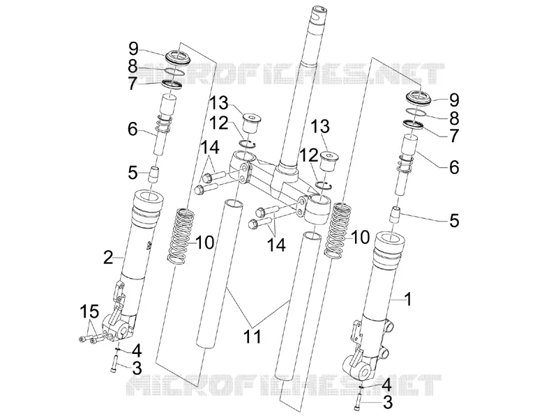 Fork's components (Kayaba) GILERA GILERA-SCOOTER 125 RUNNER 2006  Runner VX 4T E3