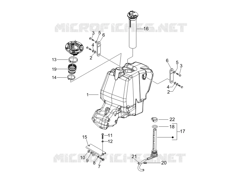 Fuel tank GILERA GILERA-SCOOTER 125 RUNNER 2007  Runner VX 4T E3