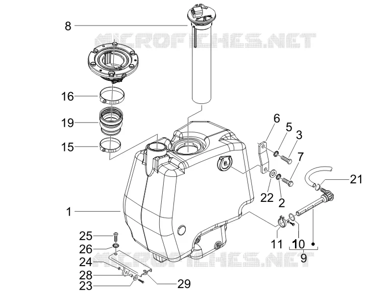 Fuel tank GILERA GILERA-SCOOTER 125 RUNNER 2005  Runner VX 4T Race
