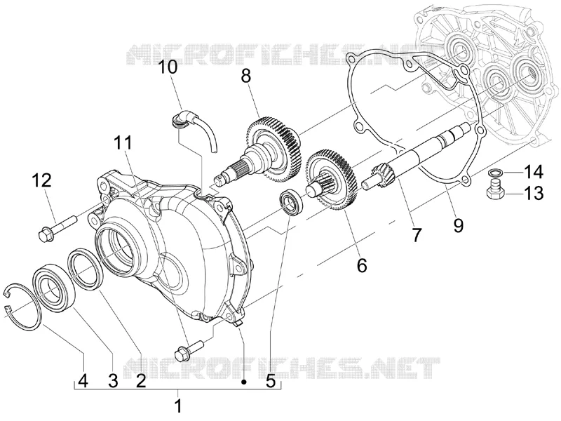 Reduction unit GILERA GILERA-SCOOTER 125 RUNNER 2006  Runner VX 4T -SC- E3