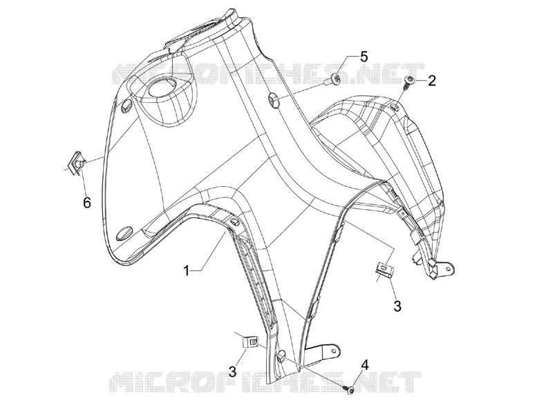 Front glove-box - Knee-guard panel GILERA GILERA-SCOOTER 200 RUNNER 2011  Runner ST 4T E3
