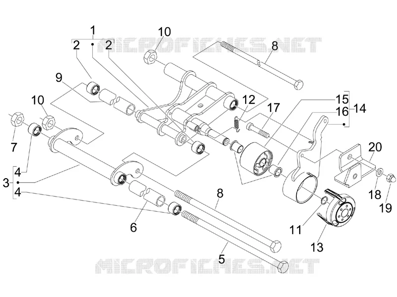 Swinging arm GILERA GILERA-SCOOTER 200 RUNNER 2010  Runner ST 4T E3