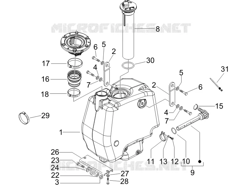 Fuel tank GILERA GILERA-SCOOTER 200 RUNNER 2006  Runner VXR 4T Race