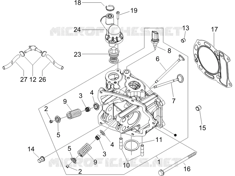 Head unit - Valve GILERA GILERA-SCOOTER 200 RUNNER 2006  Runner VXR 4T Race