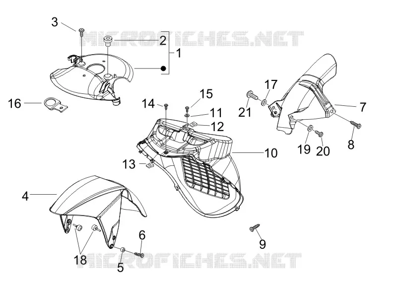Wheel huosing - Mudguard GILERA GILERA-SCOOTER 200 RUNNER 2006  Runner VXR 4T Race E3