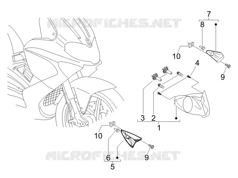 Front headlamps - Turn signal lamps GILERA GILERA-SCOOTER 50 RUNNER 2005  Runner Pure Jet