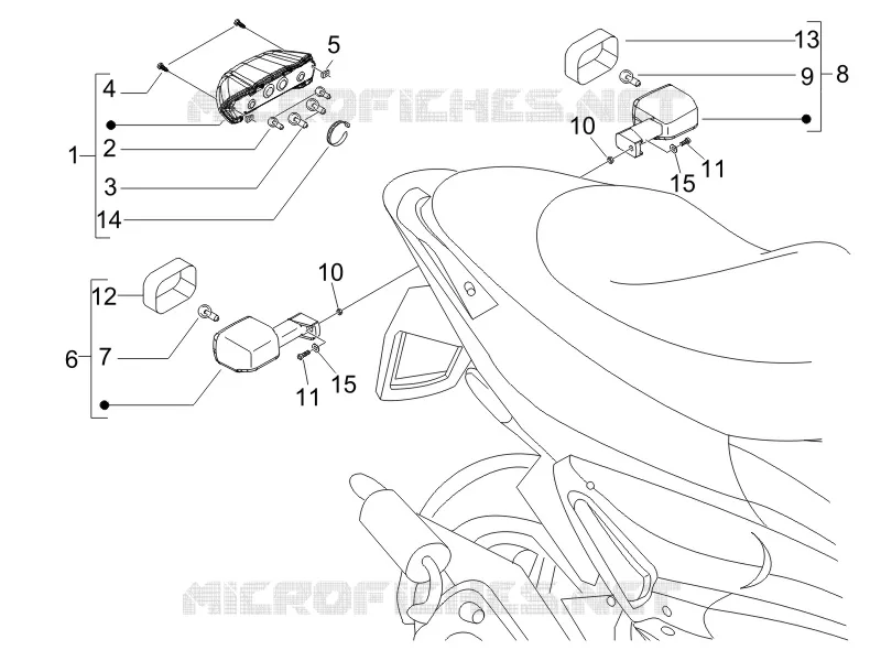 Rear headlamps - Turn signal lamps GILERA GILERA-SCOOTER 50 RUNNER 2005  Runner Pure Jet