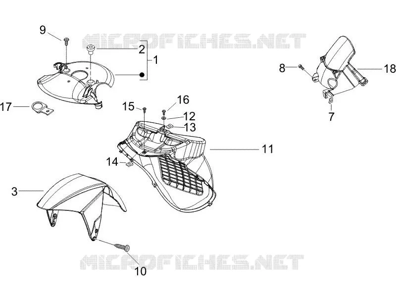 Wheel huosing - Mudguard GILERA GILERA-SCOOTER 50 RUNNER 2006  Runner Pure Jet