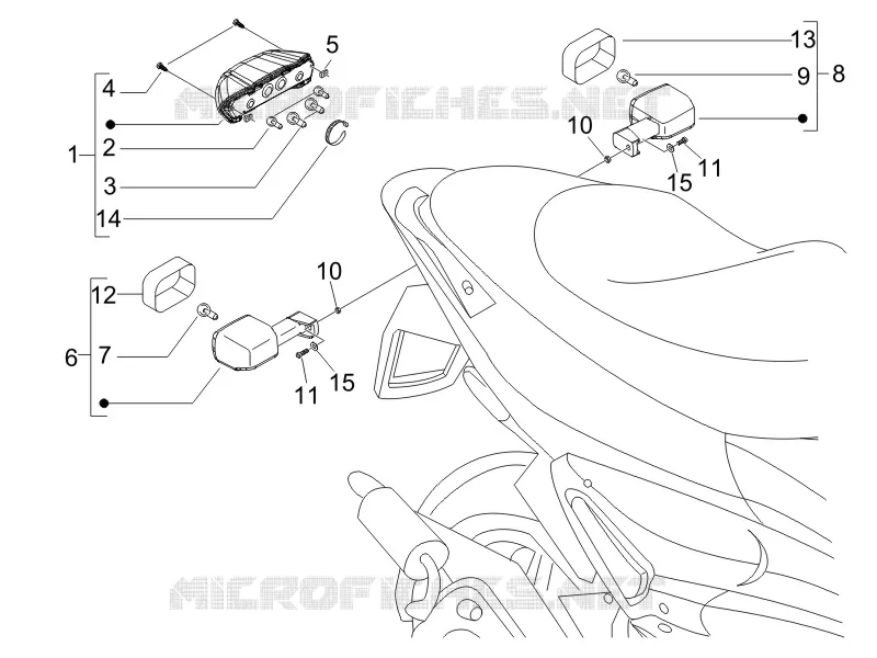 Rear headlamps - Turn signal lamps GILERA GILERA-SCOOTER 50 RUNNER 2011  Runner Pure Jet