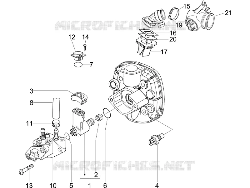 Throttle body - Injector - Union pipe GILERA GILERA-SCOOTER 50 RUNNER 2010  Runner Pure Jet