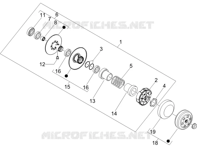 Driven pulley GILERA GILERA-SCOOTER 50 RUNNER 2006  Runner Pure Jet -SC