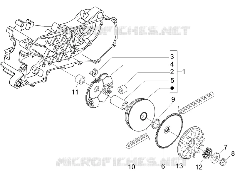 Driving pulley GILERA GILERA-SCOOTER 50 RUNNER 2006  Runner Pure Jet -SC
