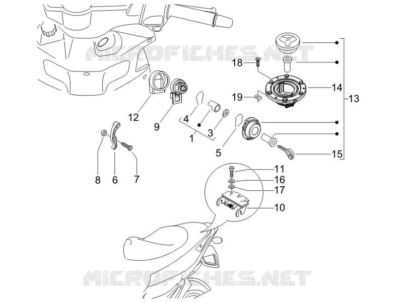 Locks GILERA GILERA-SCOOTER 50 RUNNER 2007  Runner SP