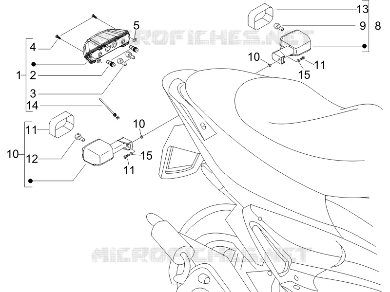 Rear headlamps - Turn signal lamps GILERA GILERA-SCOOTER 50 RUNNER 2007  Runner SP