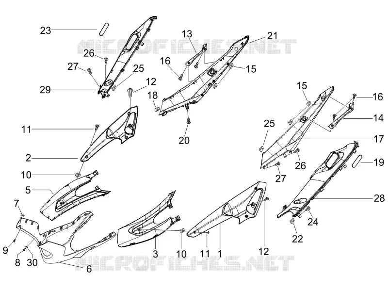 Side cover - Spoiler GILERA GILERA-SCOOTER 50 RUNNER 2007  Runner SP