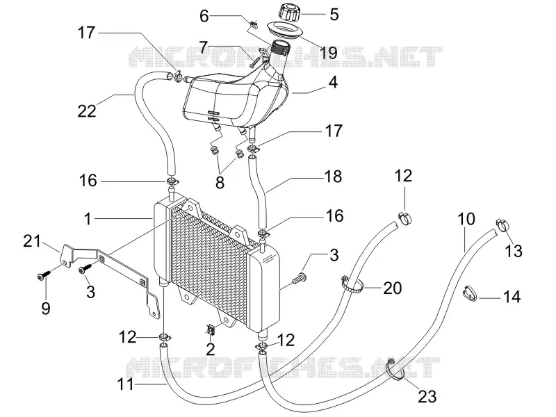 Cooling system GILERA GILERA-SCOOTER 50 RUNNER 2009  Runner SP