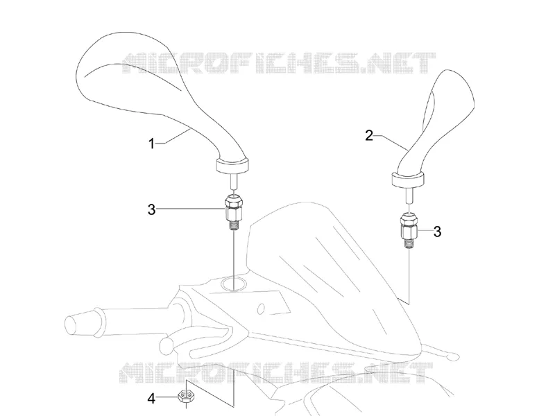 Driving mirror/s GILERA GILERA-SCOOTER 50 RUNNER 2009  Runner SP