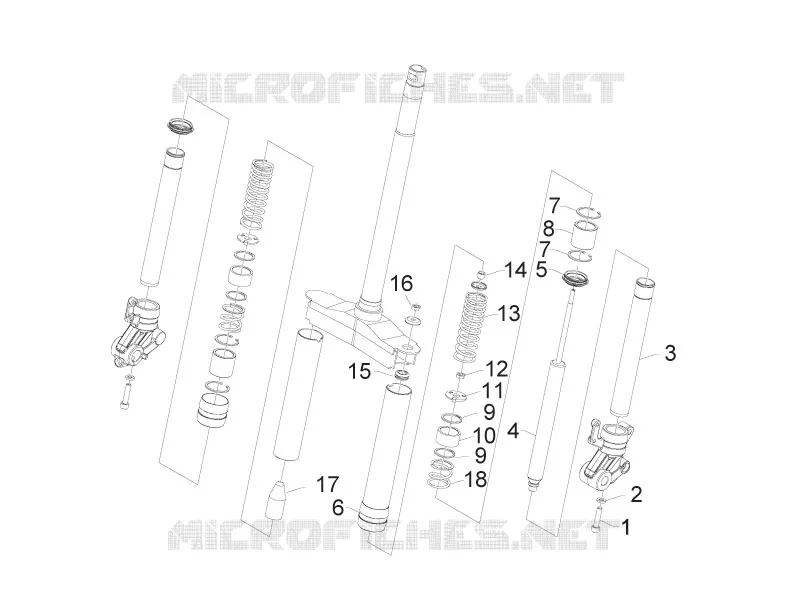 Fork's components (Wuxi Top) GILERA GILERA-SCOOTER 50 RUNNER 2009  Runner SP