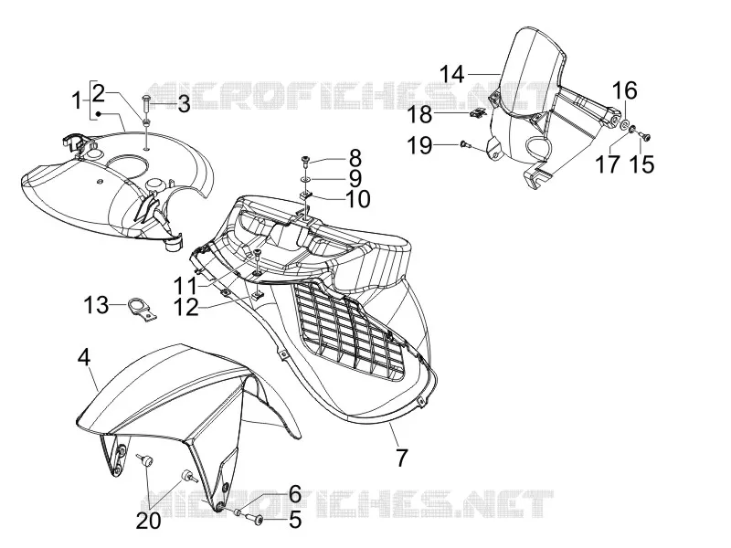 Wheel huosing - Mudguard GILERA GILERA-SCOOTER 50 RUNNER 2008  Runner SP
