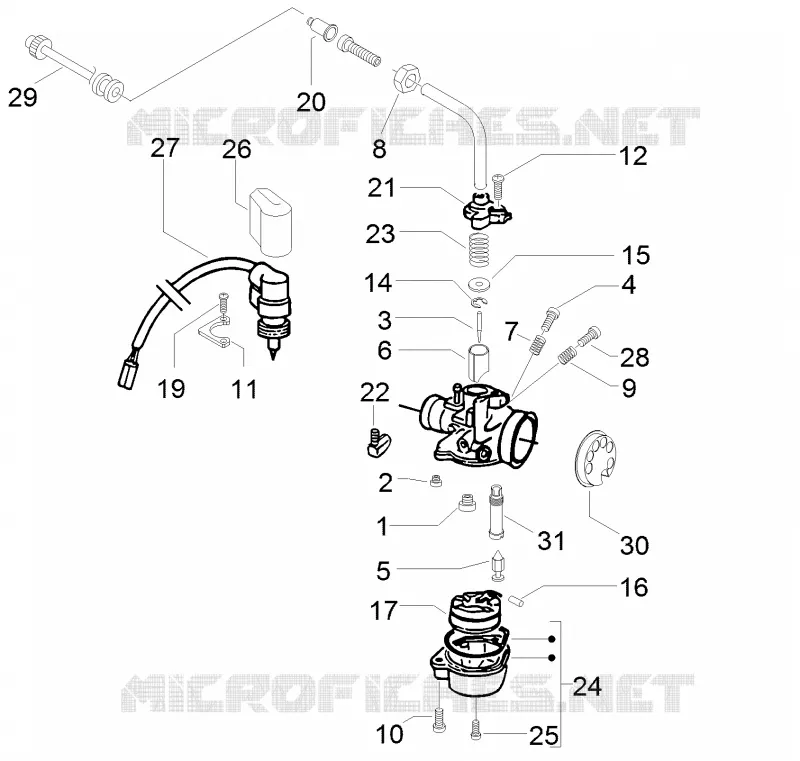 Carburetor's components GILERA GILERA-SCOOTER 50 RUNNER 2017  Runner SP