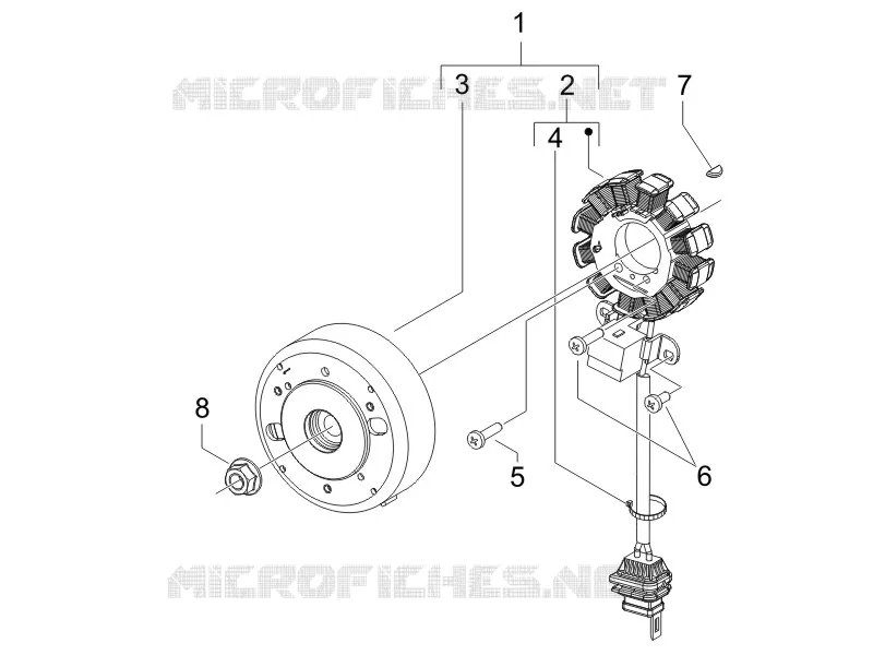 Flywheel magneto GILERA GILERA-SCOOTER 50 RUNNER 2017  Runner SP