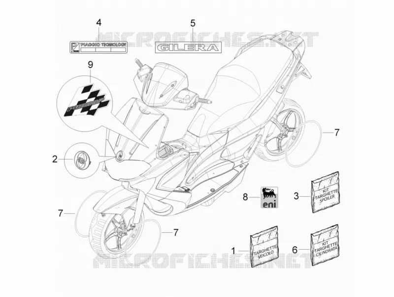 Plates - Emblems GILERA GILERA-SCOOTER 50 RUNNER 2017  Runner SP