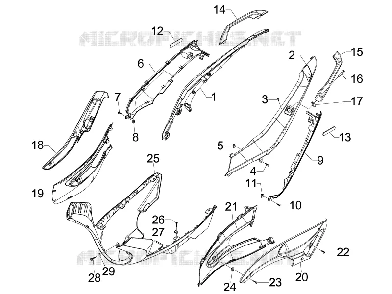 Side cover - Spoiler GILERA GILERA-SCOOTER 50 RUNNER 2016  Runner SP