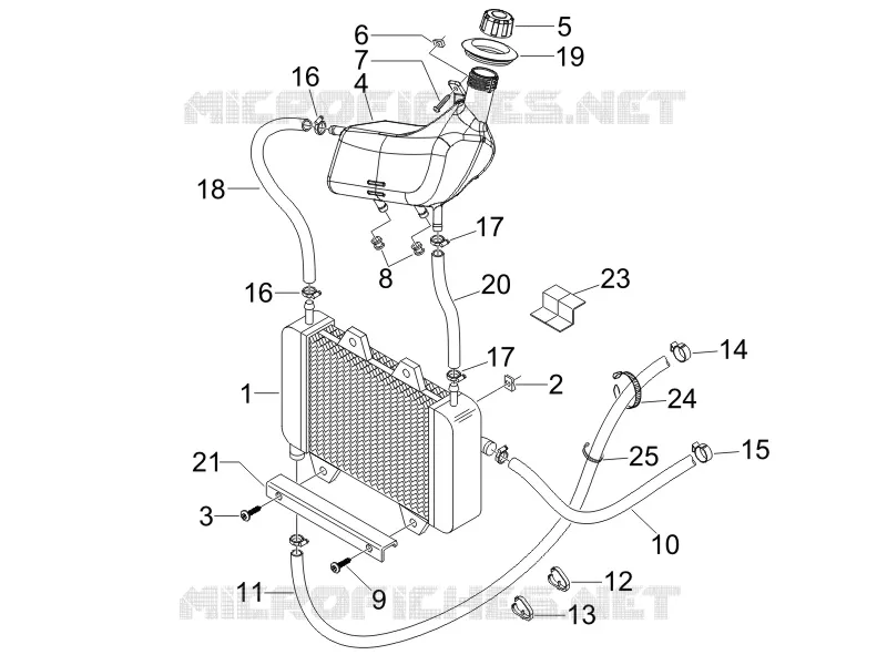 Cooling system GILERA GILERA-SCOOTER 50 RUNNER 2005  Runner SP Race
