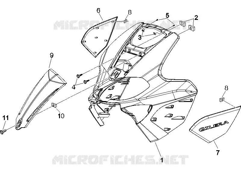 Front shield GILERA GILERA-SCOOTER 50 RUNNER 2005  Runner SP Race