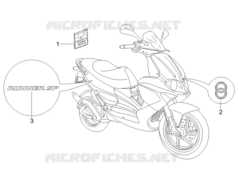 Plates - Emblems GILERA GILERA-SCOOTER 50 RUNNER 2005  Runner SP Race