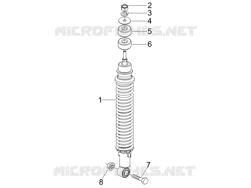 Rear suspension - Shock absorber/s GILERA GILERA-SCOOTER 50 STALKER 2006  Stalker