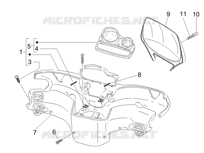 Handlebars coverages GILERA GILERA-SCOOTER 50 STALKER 2008  Stalker