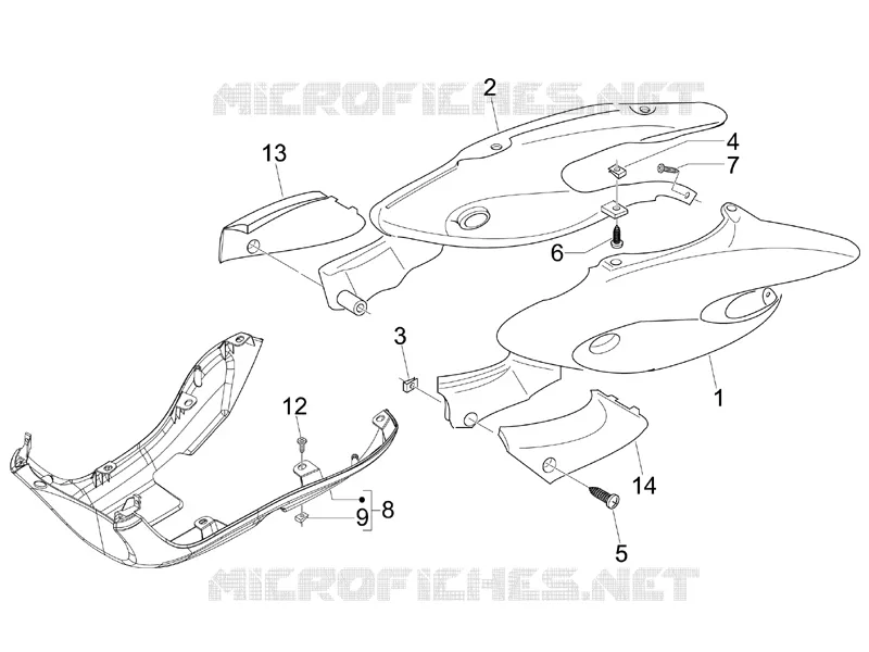 Side cover - Spoiler GILERA GILERA-SCOOTER 50 STALKER 2008  Stalker