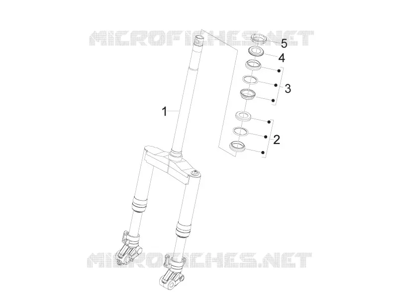 Fork/steering tube - Steering bearing unit GILERA GILERA-SCOOTER 50 STALKER 2011  Stalker