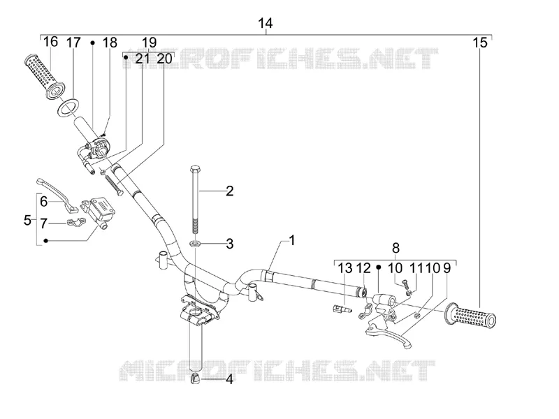 Handlebars - Master cil. GILERA GILERA-SCOOTER 50 STALKER 2011  Stalker