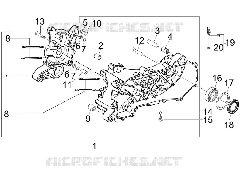 Crankcase GILERA GILERA-SCOOTER 50 STALKER 2008  Stalker Naked