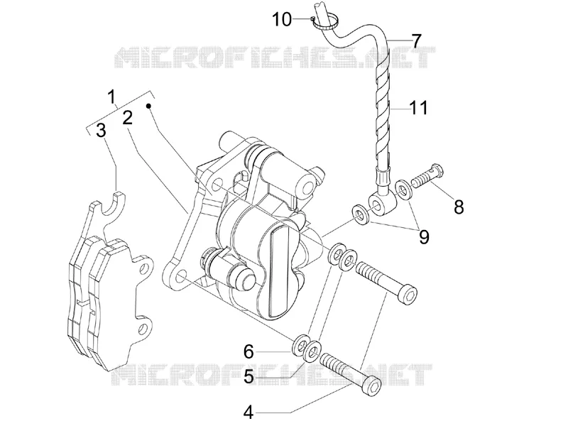 Brakes pipes - Calipers GILERA GILERA-SCOOTER 50 STALKER 2008  Stalker Naked